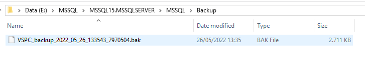 SQL backup files
