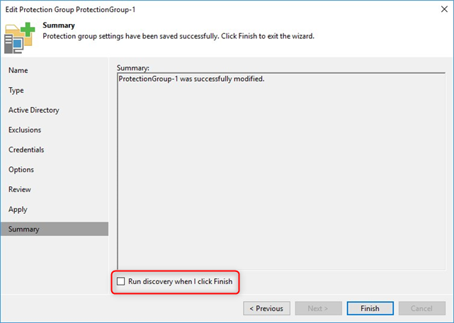 Protection Group finish